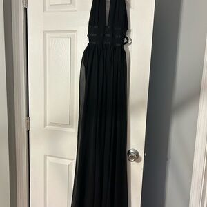 Black long maxi sheer dress that’s lined